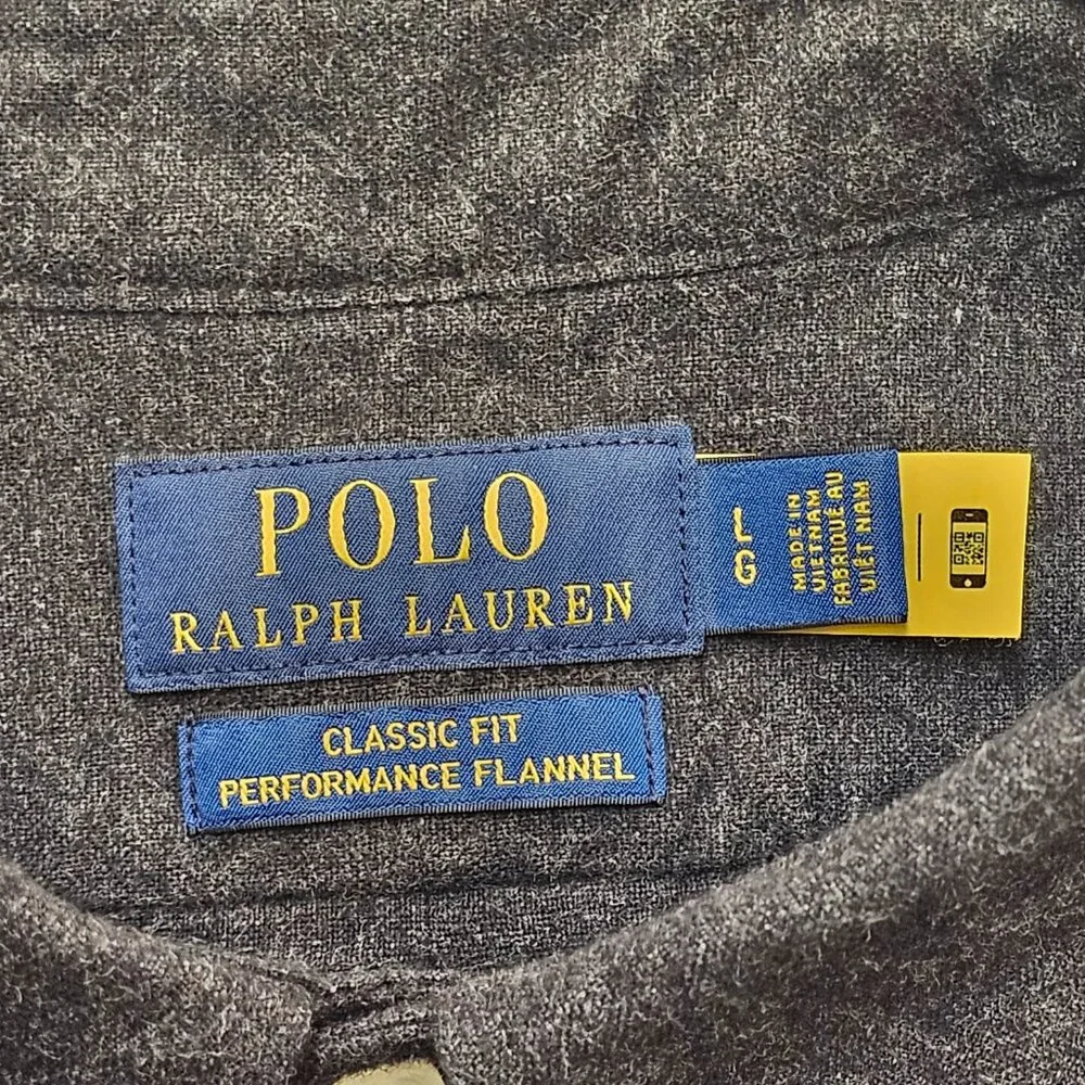 Polo Ralph Lauren Performance Flannel Classic Fit Button Down L